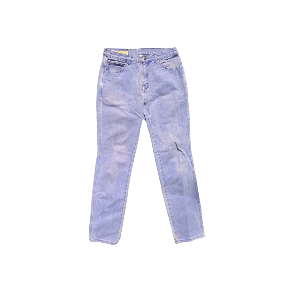 Men's Light Denim Straight Leg Jeans Vintage 70s Joy Division Punk Rock Size 32